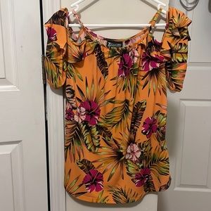 7thAvenue New York Company Floral Blouse Size M